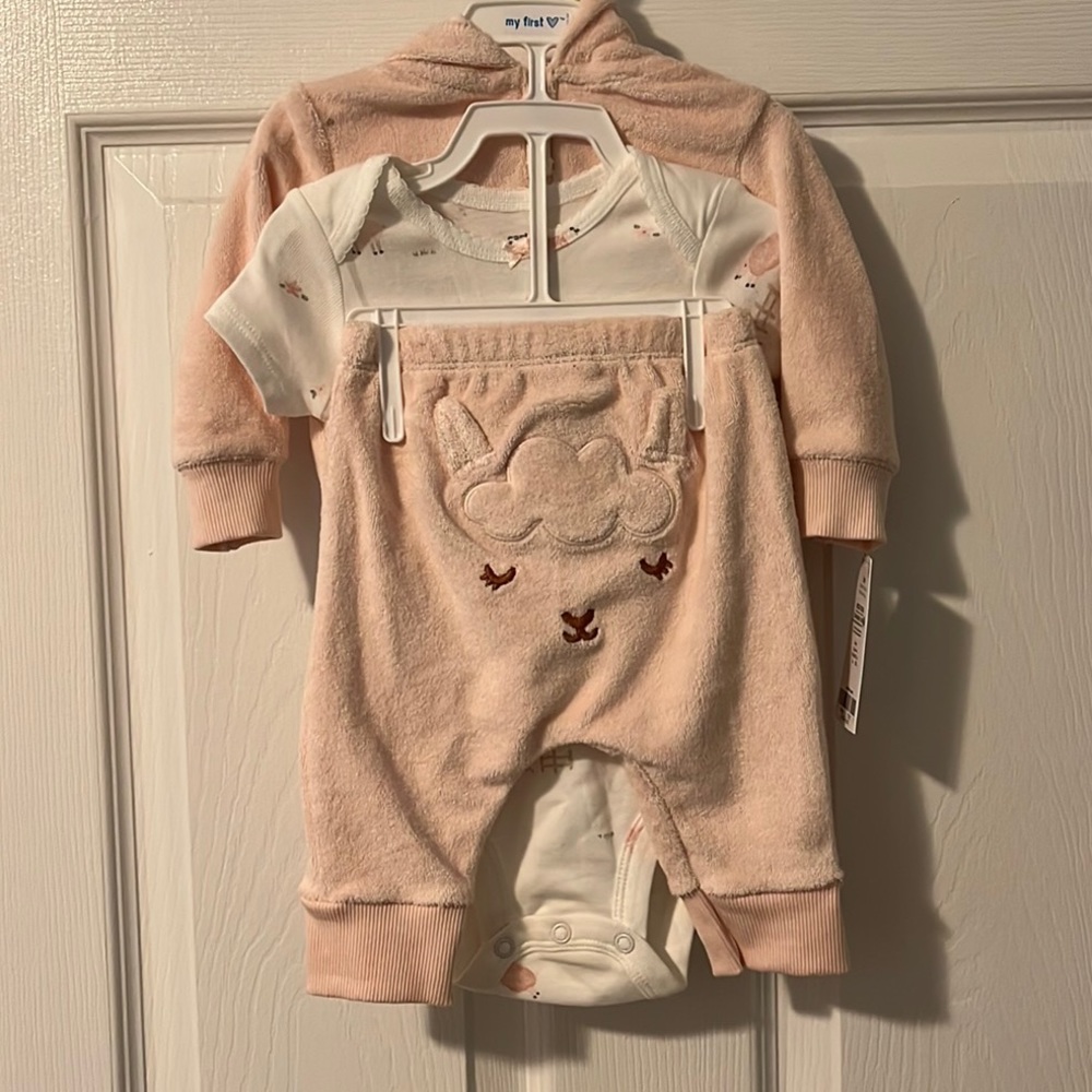 My First 💙 Carters 3M Three Piece Set, NWT and hangers